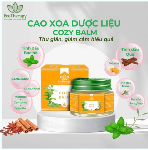 Combo Chăm Sóc Sức Khỏe – Bộ 4 Cao Xoa Dược Liệu Tinh Dầu Thiên Nhiên, Thư Giãn & Hỗ Trợ Giảm Đau EcoTherapy