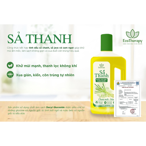 Nước Lau Sàn Thiên Nhiên Sả Thanh 1000ml