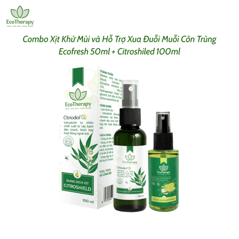 Combo Chăm Sóc Không Gian – EcoFresh & Citroshield - Khử Mùi, Hỗ Trợ Đuổi Muỗi, Thơm Mát Tự Nhiên EcoTherapy