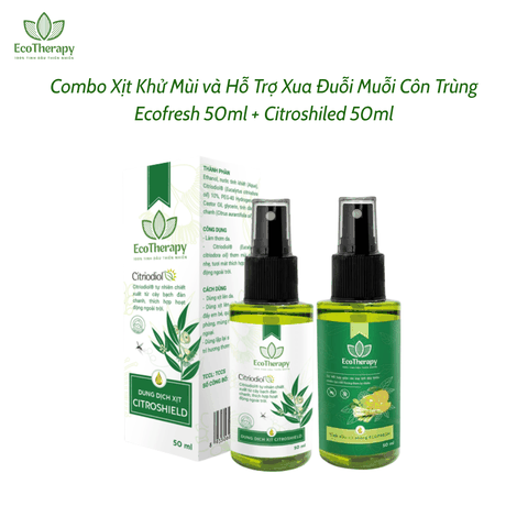 Combo Chăm Sóc Không Gian – EcoFresh & Citroshield - Khử Mùi, Hỗ Trợ Đuổi Muỗi, Thơm Mát Tự Nhiên EcoTherapy