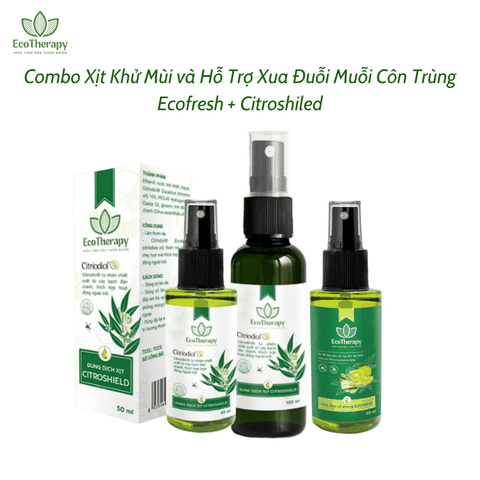 Combo Chăm Sóc Không Gian – EcoFresh & Citroshield - Khử Mùi, Hỗ Trợ Đuổi Muỗi, Thơm Mát Tự Nhiên EcoTherapy