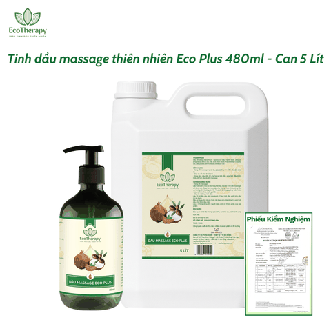 Dầu Massage Eco Plus 480ml - Dưỡng Ẩm Sâu, Thẩm Thấu Nhanh, Dầu Nền Pha Tinh Dầu Không Nhờn Cho Spa EcoTherapy