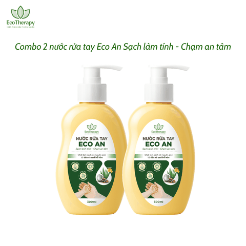 Combo Nước Rửa Tay 300ml & Nước Rửa Chén 485ml Eco An – Thành Phần Thiên Nhiên, Lành Tính