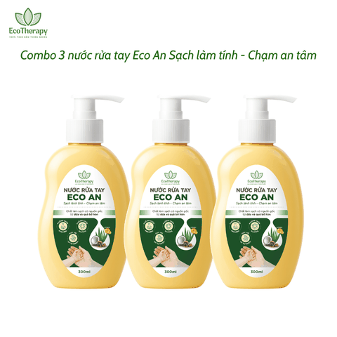 Combo Nước Rửa Tay 300ml & Nước Rửa Chén 485ml Eco An – Thành Phần Thiên Nhiên, Lành Tính