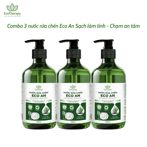 Combo Nước Rửa Tay 300ml & Nước Rửa Chén 485ml Eco An – Thành Phần Thiên Nhiên, Lành Tính