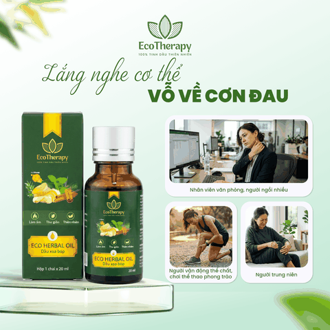 Eco Herbal Oil 20ml - Dầu Nóng Xoa Bóp