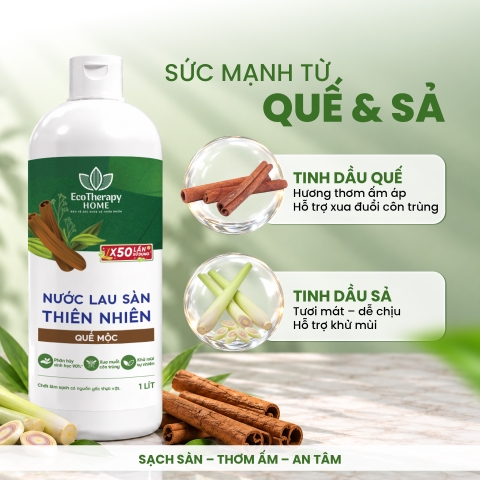 Nước Lau Sàn Thiên Nhiên Quế Mộc 1000ml