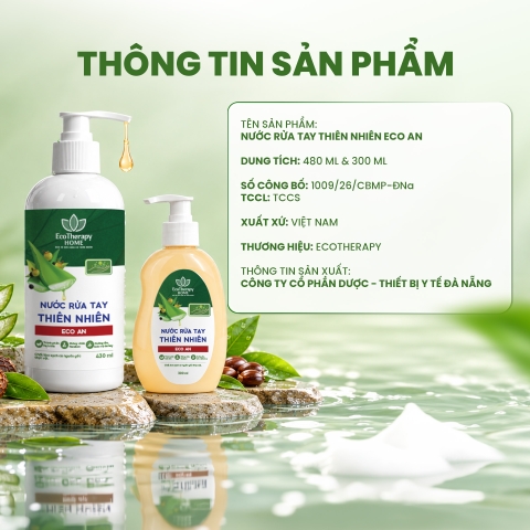 Nước Rửa Tay Chiết Xuất Thiên Nhiên Eco An 300ml