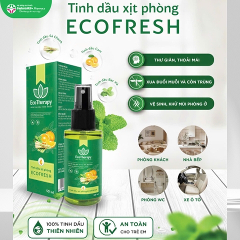 Combo Chăm Sóc Không Gian – EcoFresh & Citroshield - Khử Mùi, Hỗ Trợ Đuổi Muỗi, Thơm Mát Tự Nhiên EcoTherapy