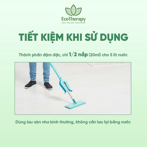 Combo Chăm Sóc Nhà Cửa EcoTherapy – Nước Lau Sàn 1000ml, Rửa Chén 485ml, Rửa Tay 300ml Sạch Khuẩn, An Toàn Từ Thiên Nhiên