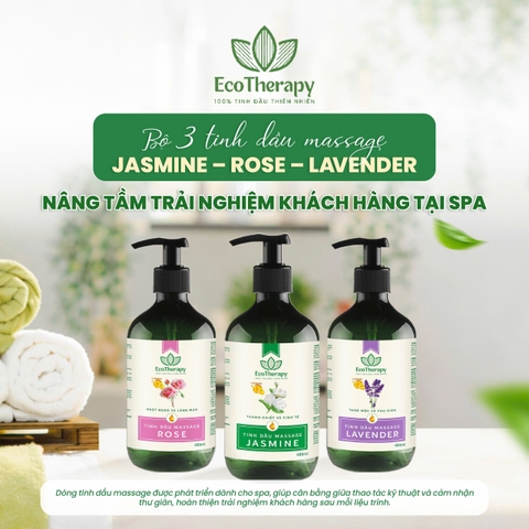Tinh Dầu Massage Jasmine Hương Thơm Từ Tinh Dầu Hoa Nhài – Dưỡng Ẩm, Thư Giãn, Dầu Nền Cho Spa Ecotherapy