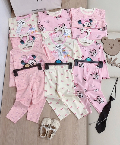 SET 3 BỘ DÀI MICKEY HỒNG NƠ NHÍ BÉ GÁI
