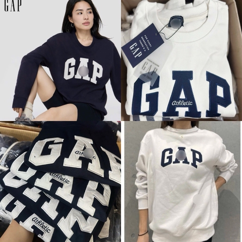 ÁO GAP XUẤT 2 MÀY XANH THAN TRẮNG NỮ SẴN
