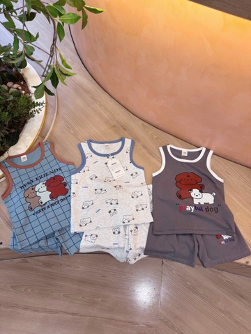 SET 3 BỘ BA LỖ GẤU XANH TRẮNG XÁM BÉ TRAI SẴN(XẢ 109k)