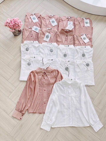 ÁO SƠ MI ZR LI DỌC CỔ CÁCH ĐIỆU NỮ SẴN (SALE 115k)