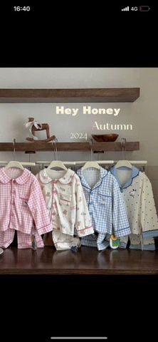 SET 2 BỘ ĐŨI DÀI PIZAMA 2 MÀU BÉ TRAI BÉ GÁI