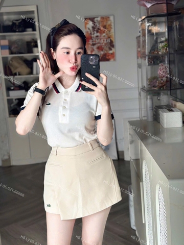 ÁO POLO CÁ SẤU CỔ VIỀN NỮ SẴN