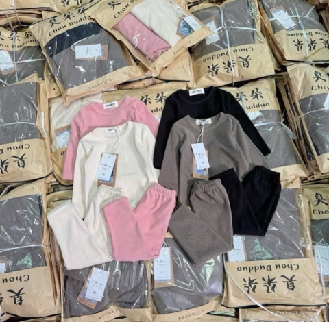 SET BỘ ZIP LÔNG CHOU DUDDO BÉ TRAI BÉ GÁI