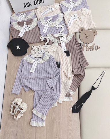SET BỘ DÀI TĂM ĐŨA LÔNG PHỐI REN BÉ GÁI