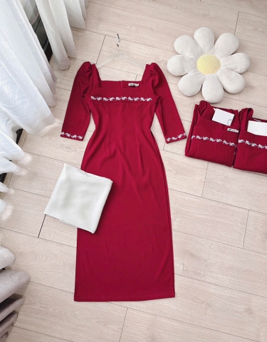 SET ÁO DÀI CÁCH TÂN THÊU NGỰC CỔ VUÔNG NỮ (SALE 150k))