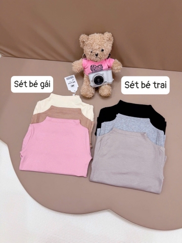 ÁO GIỮ NHIỆT CỔ ÔM DÀI TAY BÉ SẴN(SALE 95k)