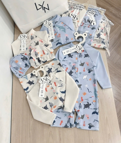 SET 2 BỘ BƠI ĐỘNG VẬT BÉ TRAI BÉ GÁI(XẢ 105k)