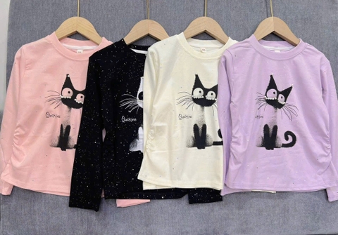 ÁO PHÔNG MÈO DÀI TAY QCCC BÉ GÁI