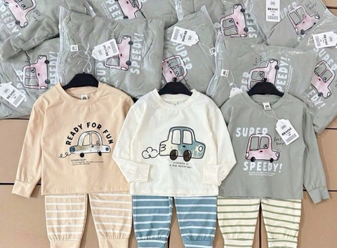 SET 3 BỘ DÀI TAY TONE BE CAM XANH BÉ TRAI