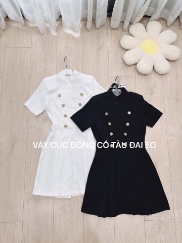 VÁY CÚC ĐỒNG CỔ TẦU ĐAI EO NỮ SẴN