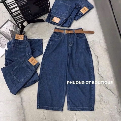 QUẦN JEAN NỮ BAGGY TRƠN SẴN