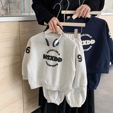 SET BỘ DÀI NỈ CHILD 2 MÀU THAN TRẮNG HSXDD BÉ TRAI BÉ GÁI (SALE 69k)