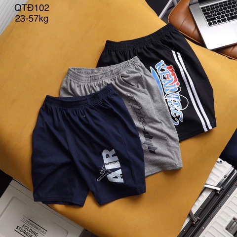 QUẦN ĐÙI COTTON SIZE ĐẠI 4 MÀU BÉ TRAI