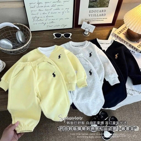SET BỘ NỈ DÀI 3 MÀU BÉ TRAI BÉ GÁI