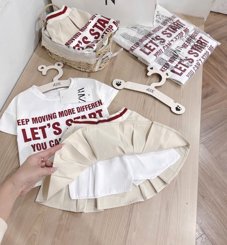 SET VÁY ZR KAKI TONE BE BÉ GÁI SẴN(Xả 39k)