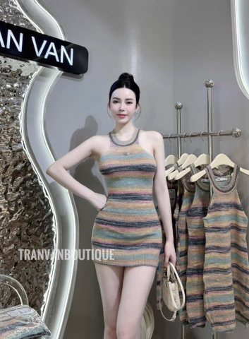 VÁY LEN CỔ YẾM NHIỀU MÀU NỮ