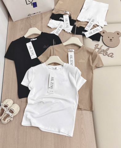 SET 3 ÁO CỘC THÊU BAD ĐEN TRẮNG BE NỮ SẴN
