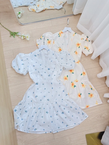 VÁY CỔ V XOÈ BÈO 2 LỚP XẢ 119k