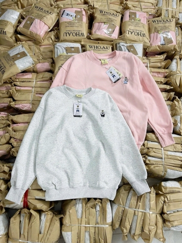 ÁO NỈ GẤU WHO 2 MÀU NỮ THU ĐÔNG