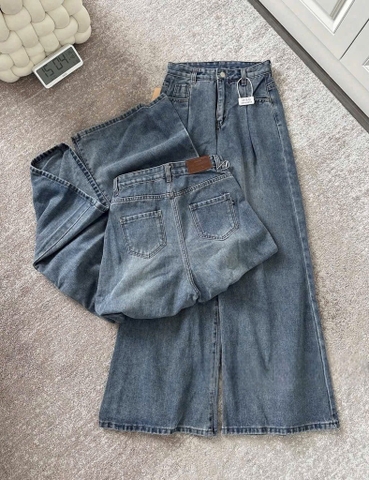 QUẦN SUÔNG JEAN NỮ XANH LI TÚI