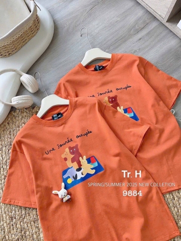 ÁO PHÔNG CAM HOẠT HÌNH GẤU NỮ SẴN