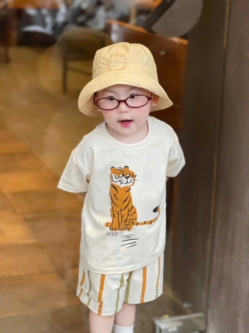 SET CỘC ÁO IN HỔ QUẦN SỌC KẺ BÉ TRAI(SALE 65k)