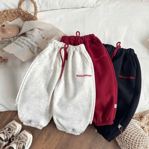 SET 3 QUẦN DÀI NỈ ỐNG BO WASSUP BÉ TRAI
