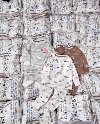 SET 3 BỘ DÀI Ô TÔ KẺ NÂU BÉ TRAI