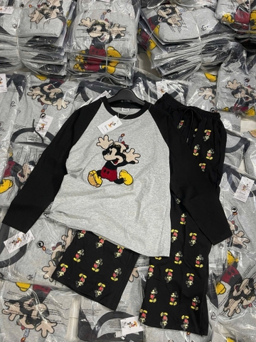 SET BỘ DÀI MICKEY THÊU PHỐI MÀU NỮ THU ĐÔNG