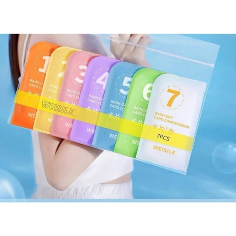 ĐỒ GIA DỤNG - SET 7 ÁO MƯA DÙNG 1 LẦN