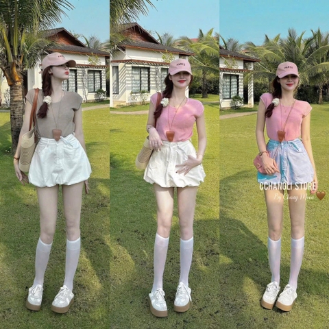 SET ÁO MIX CHÂN VÁY BỒNG HOT HIT NỮ SẴN