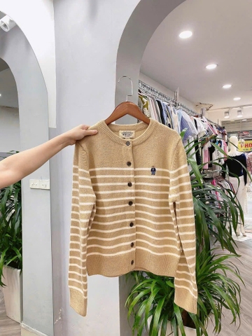 ÁO CDG LEN KẺ BE GẤU WHO NỮ THU ĐÔNG SẴN