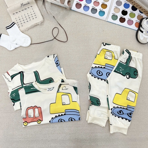 SET BỘ DÀI HOẠ TIẾT Ô TÔ MÁY XÚC BÉ TRAI