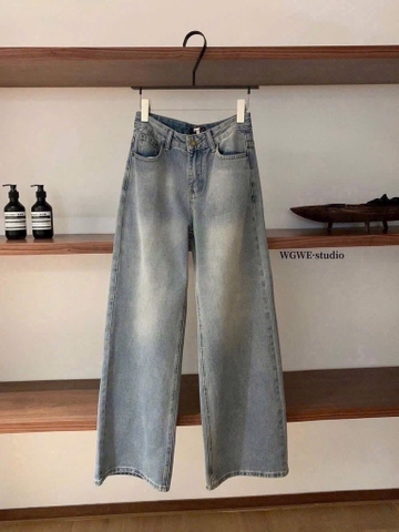 QUẦN JEAN NỮ SUÔNG WGWE XANH NHẠT SẴN (SALE 99k)