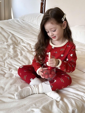 SET BỘ ĐỎ CHÓ MAY MẮN BÉ TRAI BÉ GÁI (TQ)